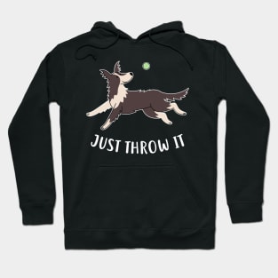 Border Collie Just Throw It Hoodie